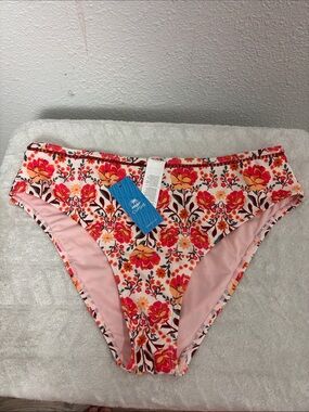 Cupshe NWT Floral Bikini Bottoms Size Large Retro Boho Swim Bottom